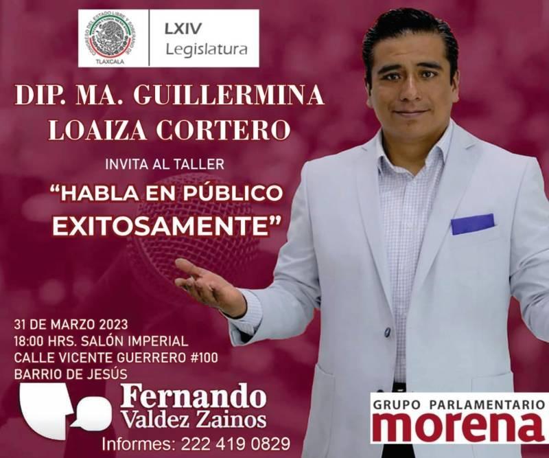 La diputada Guillermina Loaiza invita al taller "Habla en público exitosamente" 