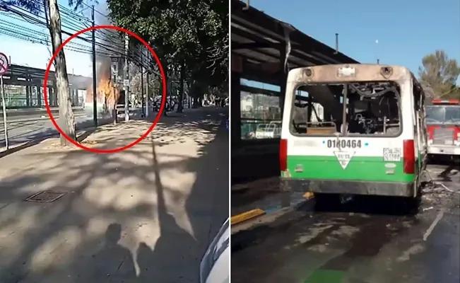 Se le incendia su micro y nadie lo ayuda
