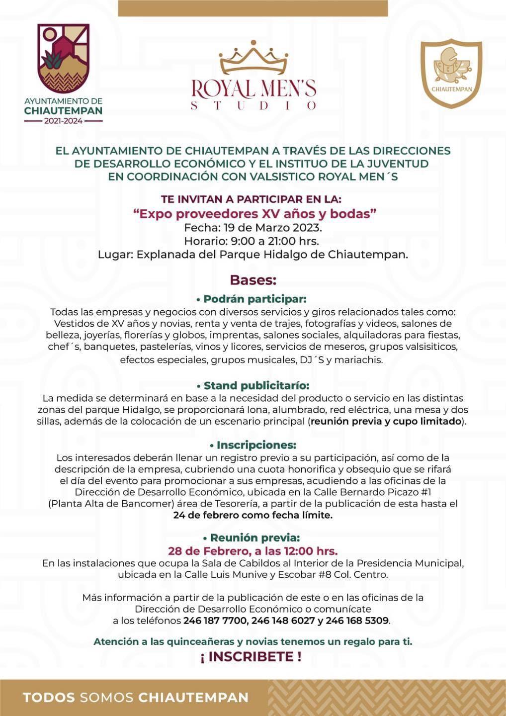 ¡Prepárate! Este domingo, gran expo-proveedores de XV años y novias en Chiautempan
