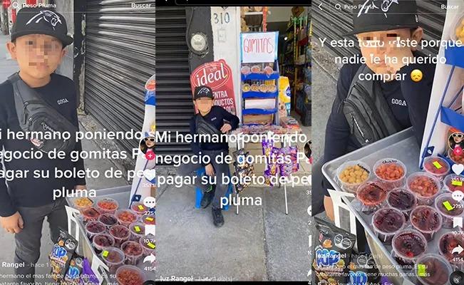 Pequeño comerciante vende dulces para ir al concierto de su cantante favorito 