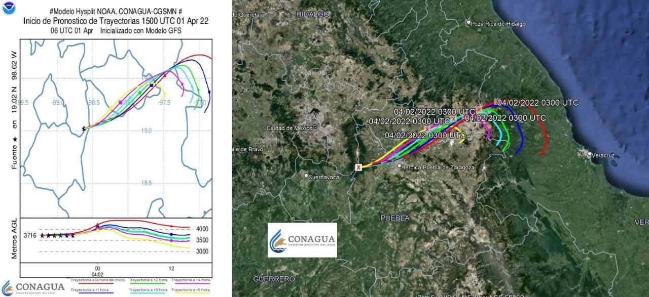 Posible caída de ceniza en la Zona Sur del estado por exhalación del Popocatépetl