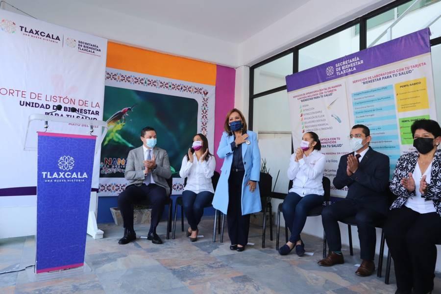 Inauguró gobernadora Cuéllar unidades de bienestar para tu salud en Nanacamilpa
