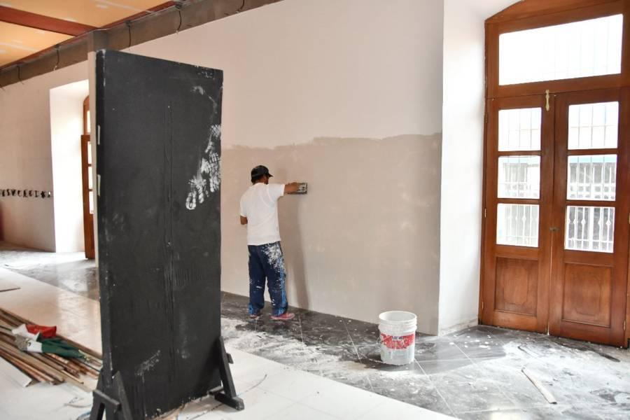 Inicia Ayuntamiento de Huamantla trabajos de remodelación en la plaza de toros y museos de la ciudad