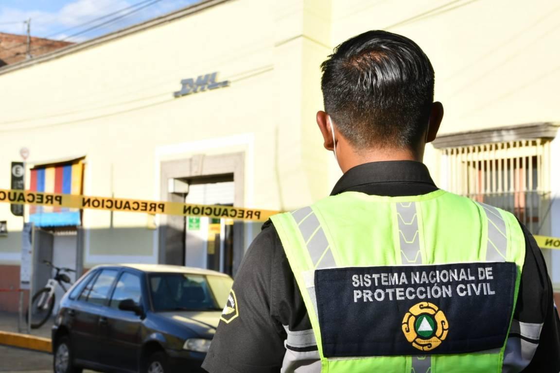 Aplican protocolos de seguridad ante paquete sospechoso en el centro de Huamantla
