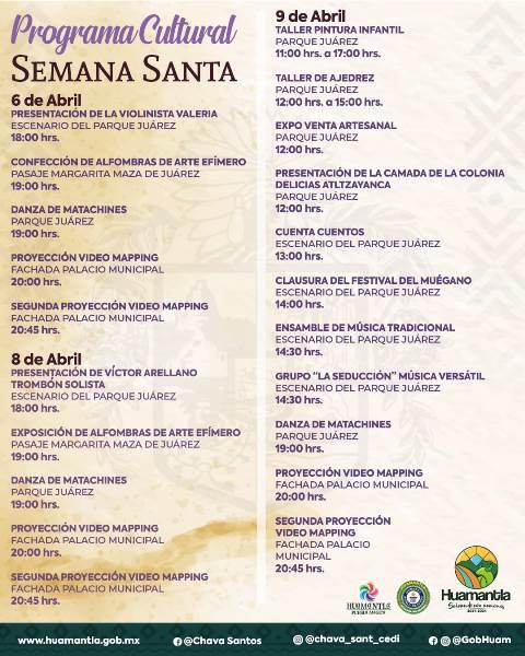 Invitan a Huamantla para disfrutar de su programa cultural de Semana Santa