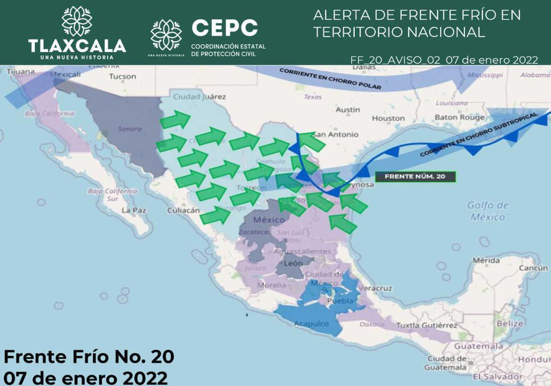 Autoridades alertan sobre heladas y caída de aguanieve en La Malinche