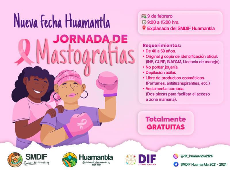Anuncia SMDIF Huamantla nueva jornada gratuita de mastografías