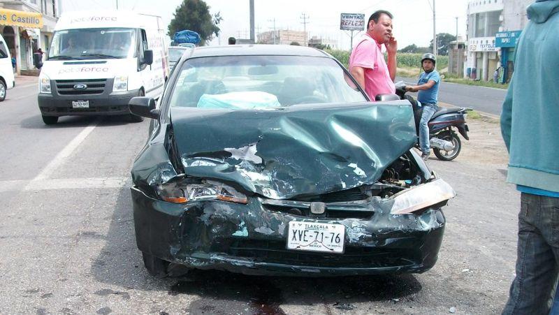 Choque en la vía corta Puebla-Chiautempan dejó seis lesionados