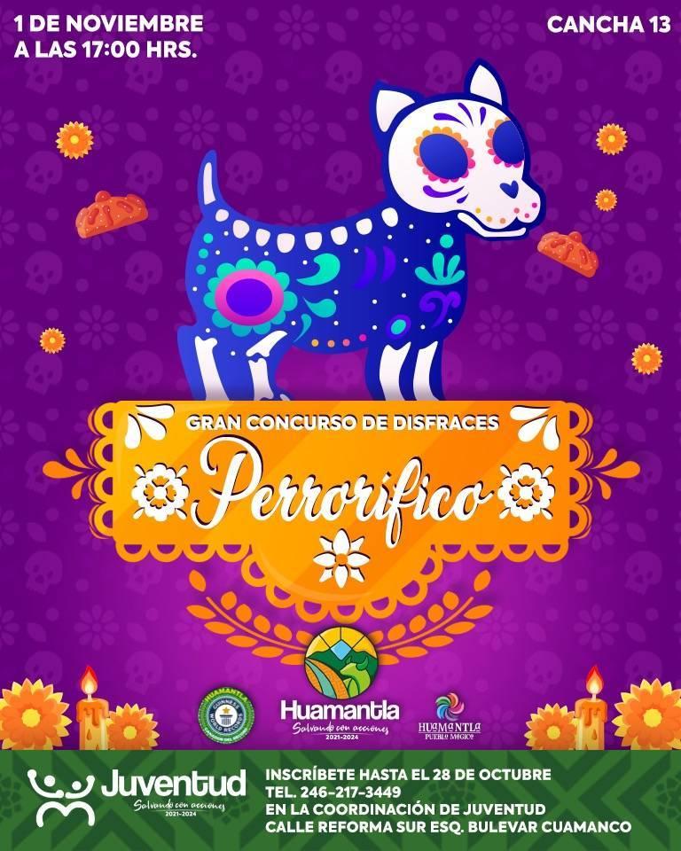 Convoca Gobierno de Huamantla al concurso de disfraces de mascotas “Perrorífico”