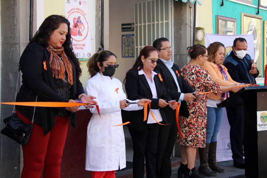 Inauguran autoridades “Puntos Naranjas” en el centro de la ciudad de Huamantla