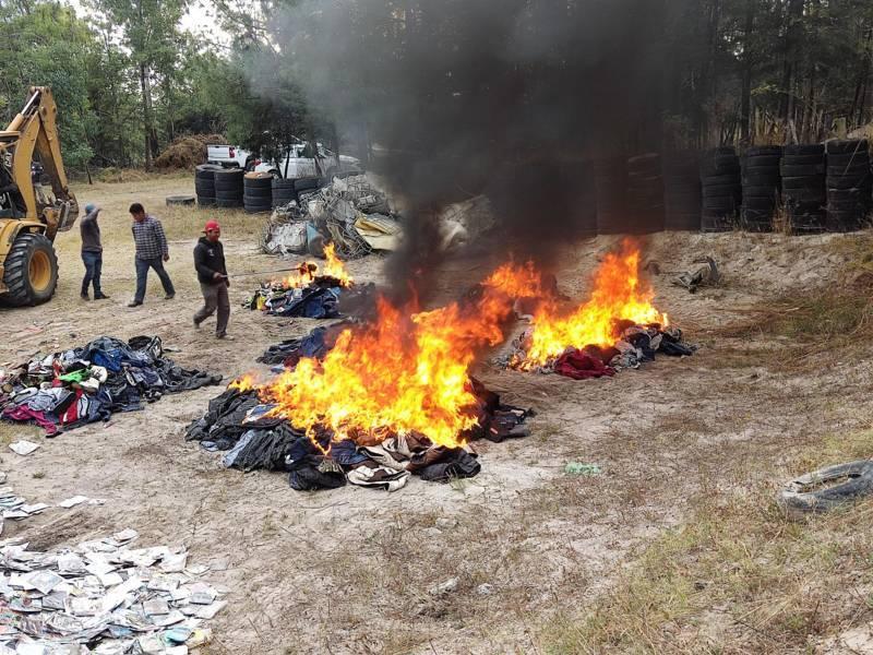 FGR incinera narcótico, destruye piratería y otros objetos del delito, en Tlaxcala