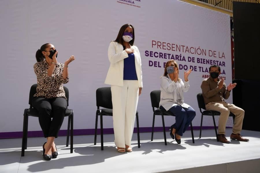 Encabeza Lorena Cuéllar presentación de secretaría de Bienestar del estado de Tlaxcala