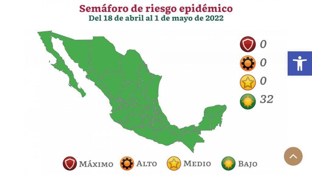 Tlaxcala seguirá en semáforo epidemiológico verde del 18 de Abril al 1 de Mayo de 2022