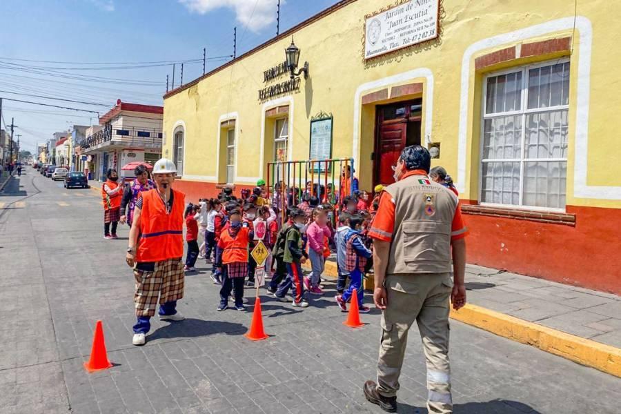Refuerza Ayuntamiento de Huamantla la cultura de la prevención con el Simulacro Nacional 2023