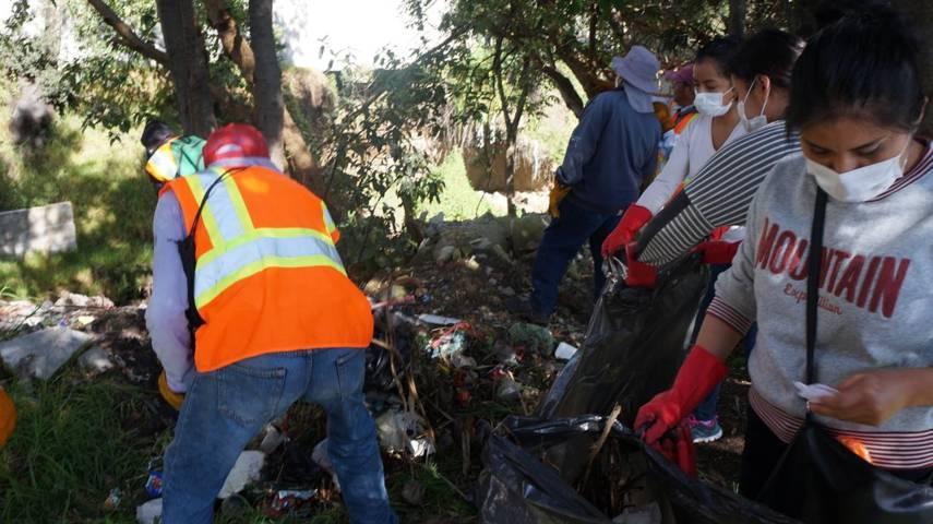 Realizan segunda jornada de limpieza en San Pablo del Monte