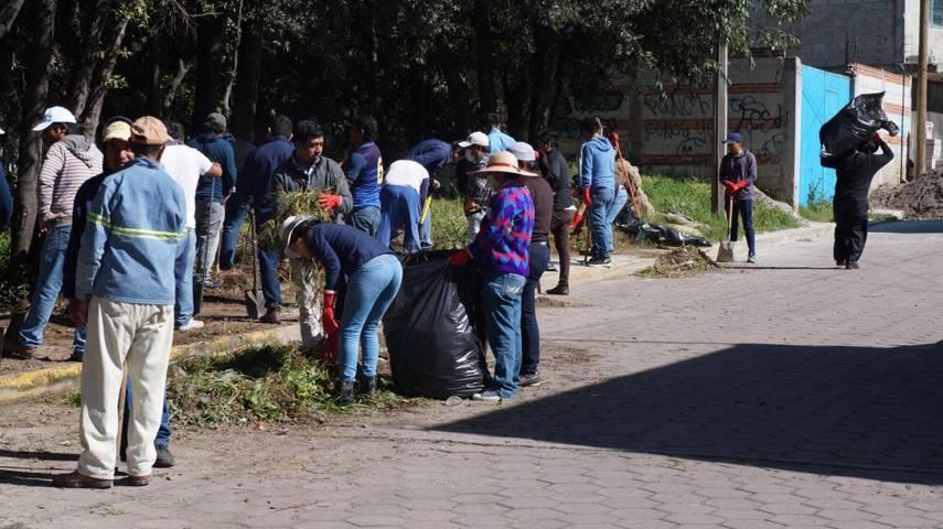 Realizan segunda jornada de limpieza en San Pablo del Monte