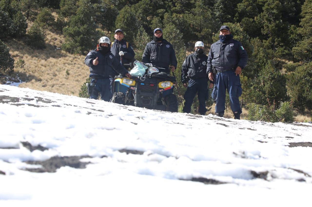 Policía de Montaña brinda seguridad a turistas en la Malinche 