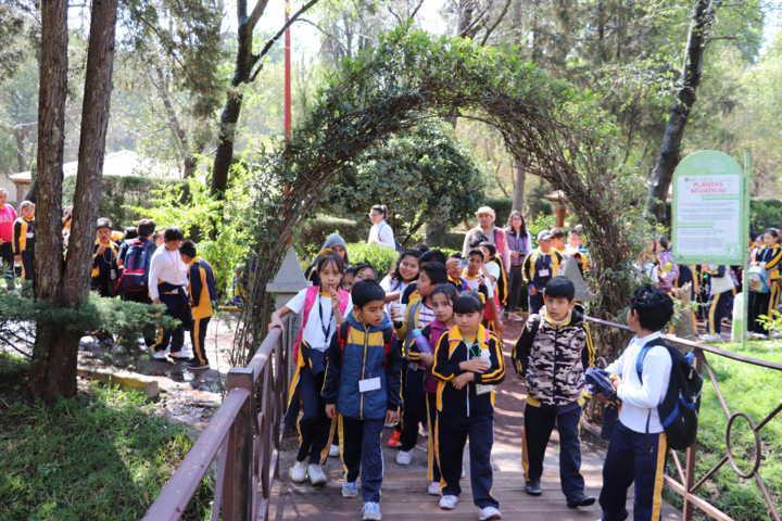 Visitan niños de Xicohtzinco la Sala de CIne Miguel N.Lira y Jardín Botánico