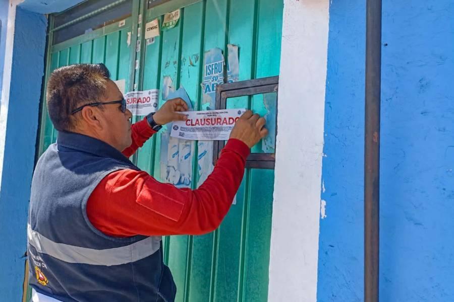 Clausura Protección civil de Huamantla dos establecimientos de venta de alcohol sin permisos