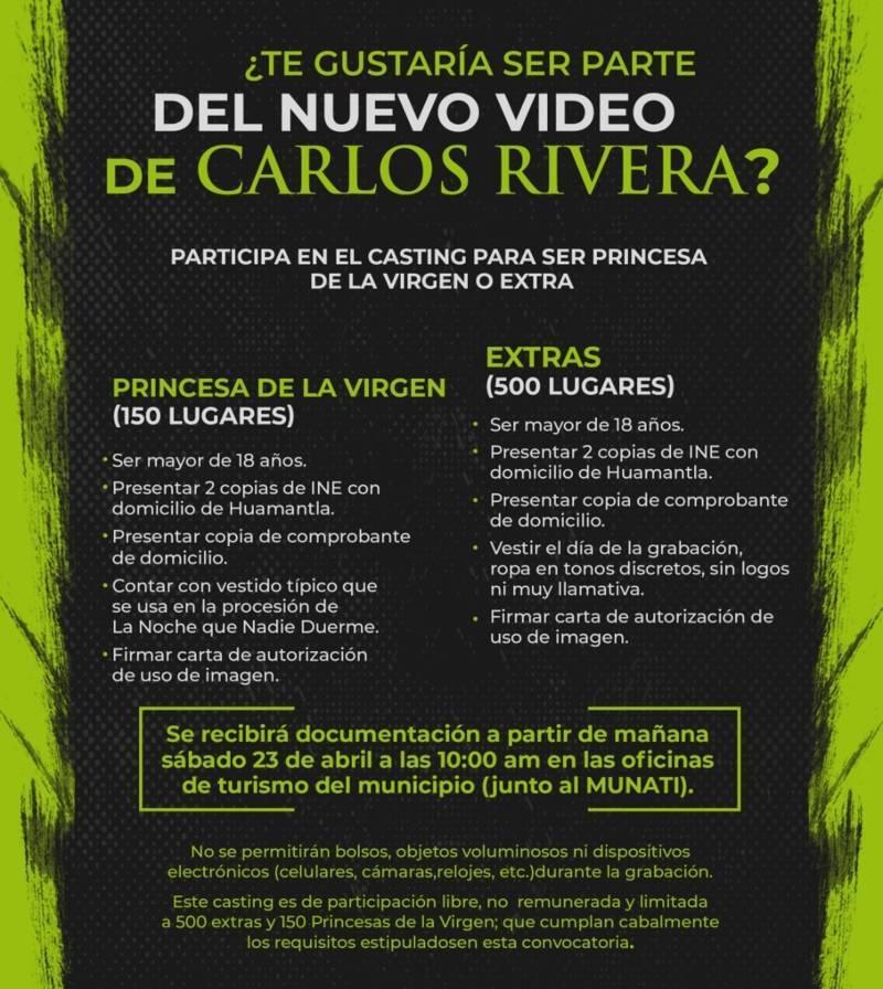 Continúa el casting para participar en video de Carlos Rivera