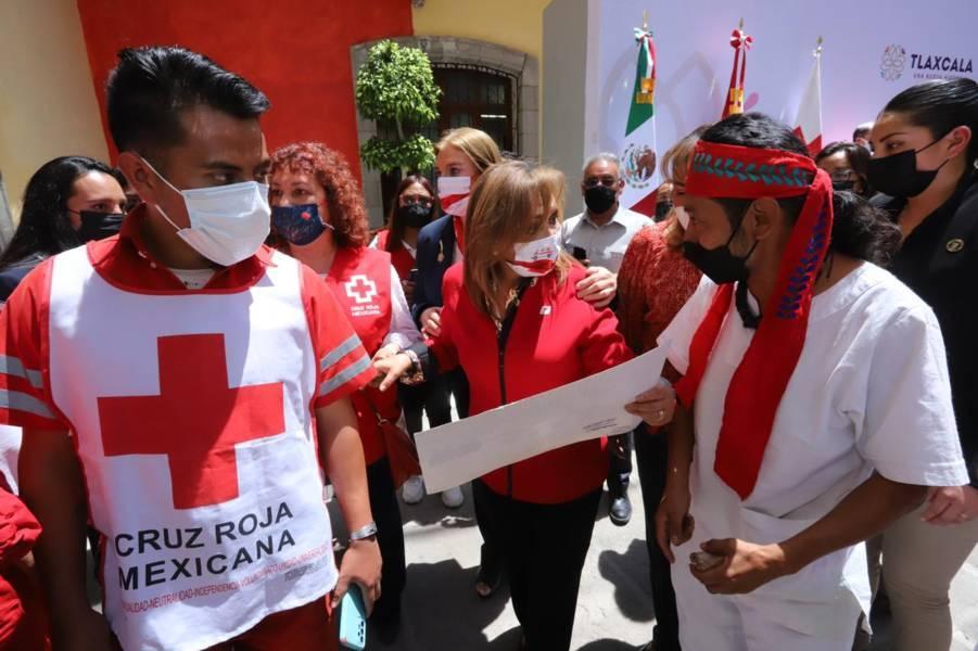Encabeza Gobernadora Lorena Cuéllar arranque de colecta de la Cruz Roja Mexicana En Tlaxcala