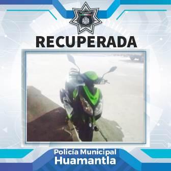 Ubica policía de Huamantla motocicleta con reporte de robo