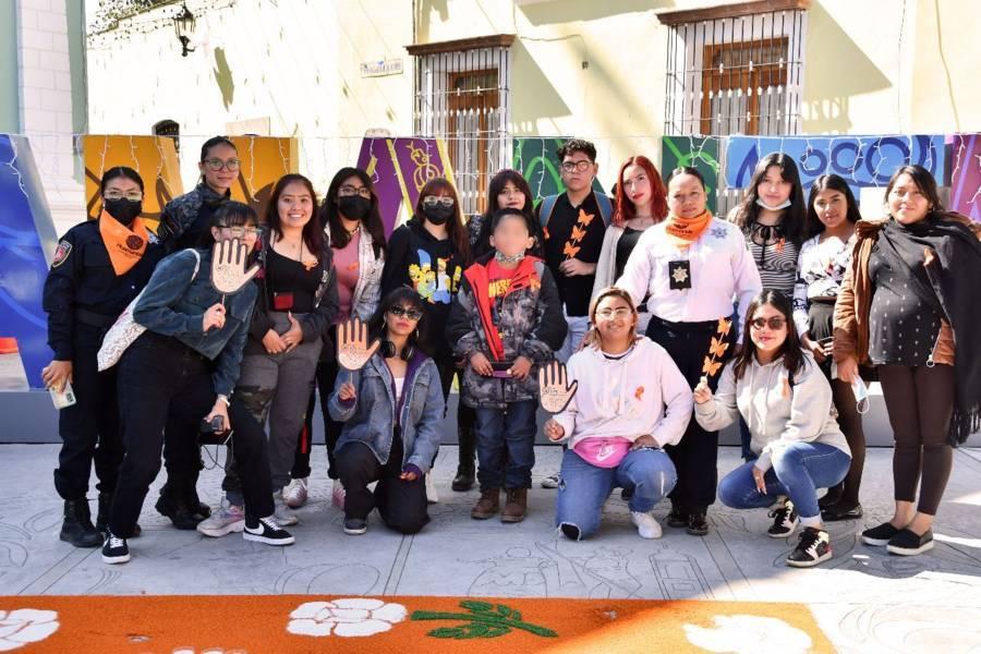 Conmemora Ayuntamiento de Huamantla el Día Naranja con una caminata
