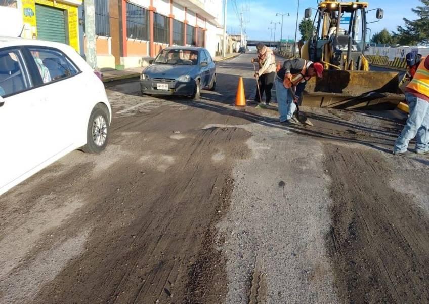 Mantienen labores de asistencia áreas del ayuntamiento de Huamantla tras intensa lluvia