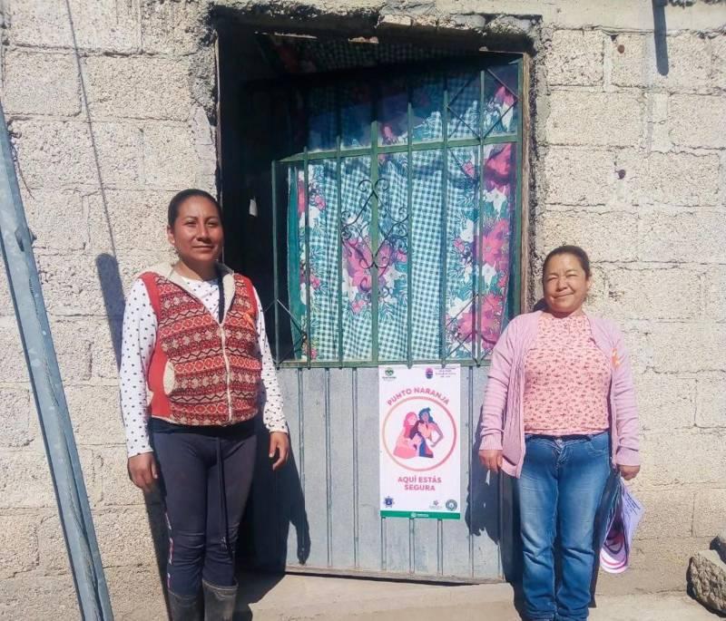 Se han instalado más de 80 puntos naranja en Huamantla para proteger a las mujeres