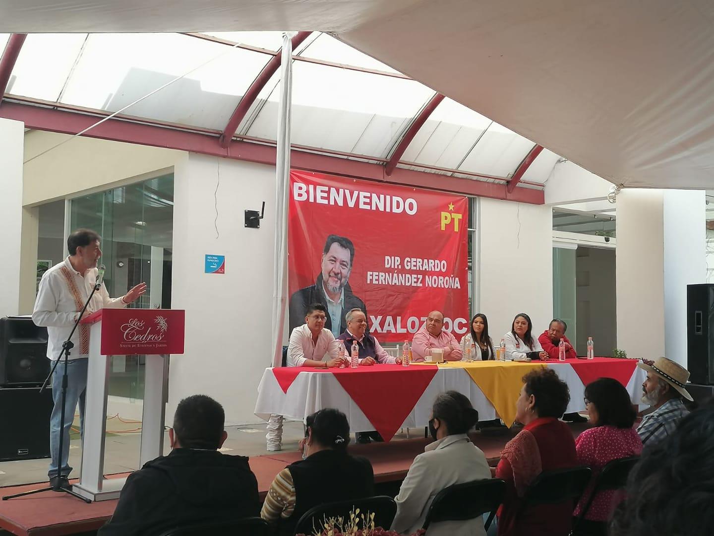 Lorena Ruiz destaca trabajo del PT en la visita de Fernández Noroña