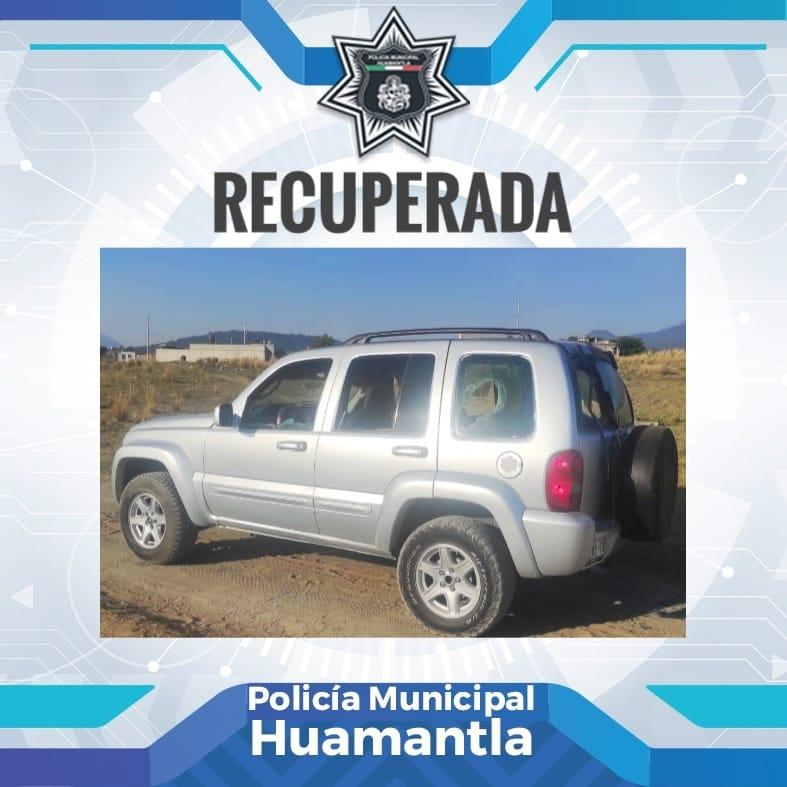 Ubica policía de Huamantla camioneta con reporte de robo