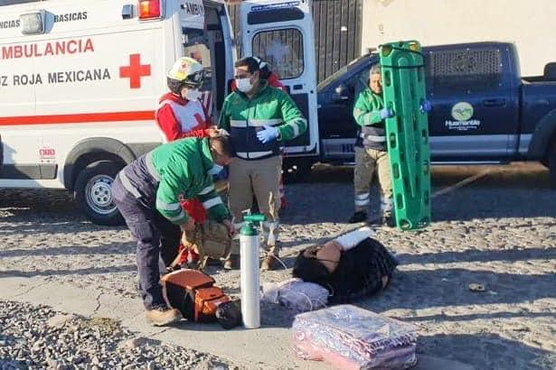 Atiende Protección Civil de Huamantla a persona herida por el tren 