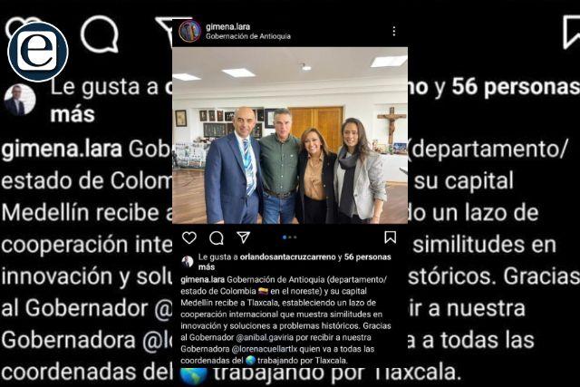 Secretaria presume viaje a Colombia; la critican en redes sociales 