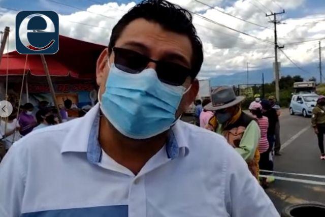 Bloquean la carretera federal Tlaxcala-San Martin; pobladores piden agua potable  