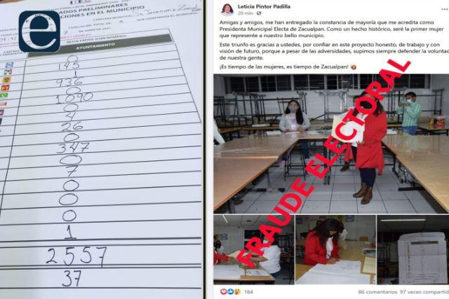 Roban elección en Zacualpan a Isidro Nohpal de MC: señalan a personal del ITE 