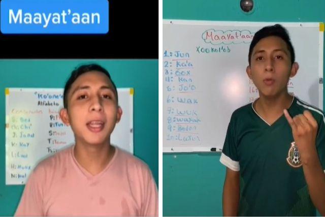 Joven de Yucatán usa el Tik Tok para enseñar el dialecto Maya