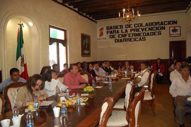 Realizan reunión en Chiautempan sobre prevención de enfermedades diarreicas