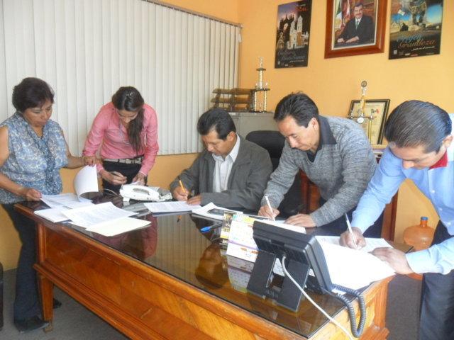 Firma Ayuntamiento de Amaxac convenio de colaboración con INAPAM