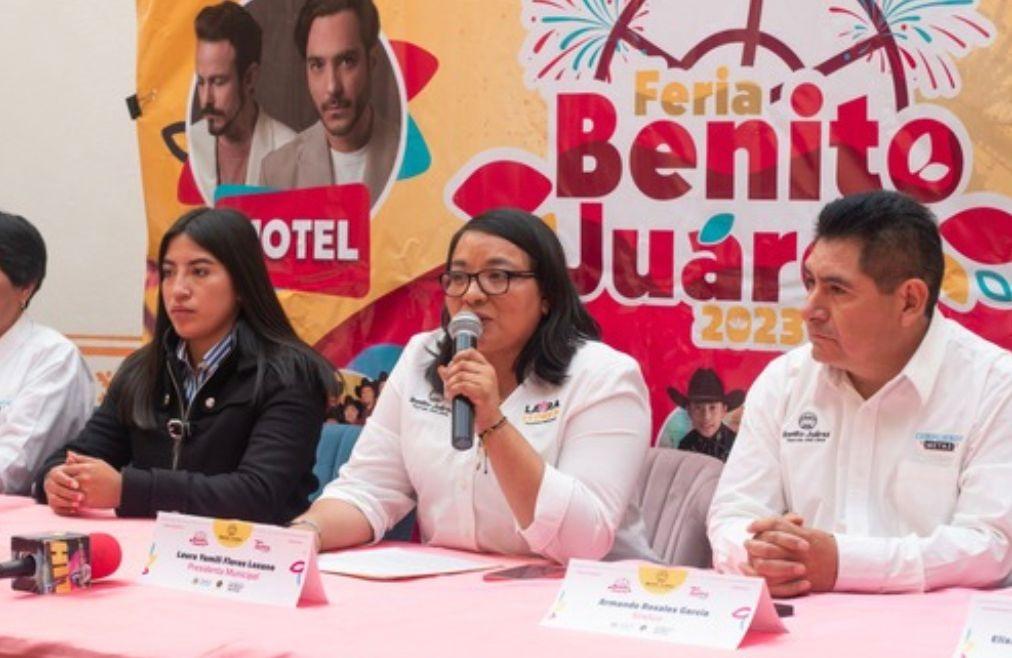 Alcaldesa de Benito Juárez presenta programa de feria 