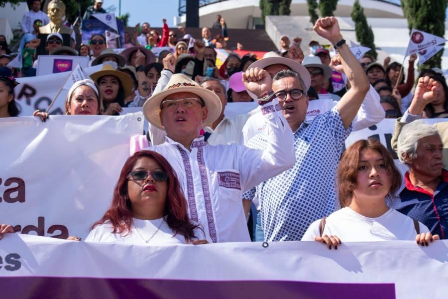 Marcelistas marchan por Día Internacional de la Mujer