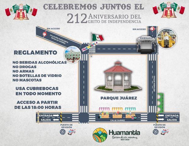 Invita ayuntamiento de Huamantla a noche mexicana en parque Juárez 