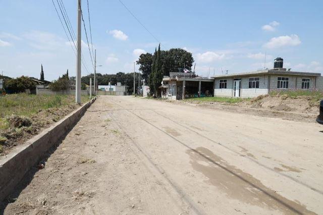 Inicia pavimentación de calle en San Pedro Muñoztla, Chiautempan