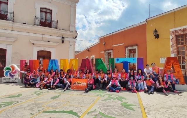 Recibe Huamantla a mujeres senderistas de Baja California