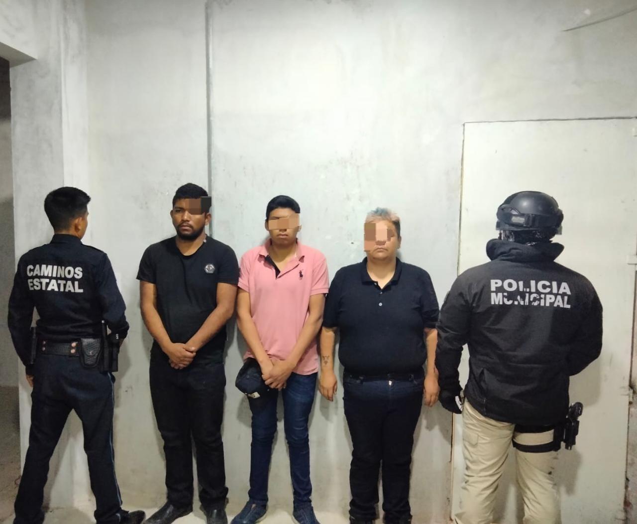Operativo del C4 con policías de Tepetitla y la SSC logra detención de tres presuntos delincuentes 