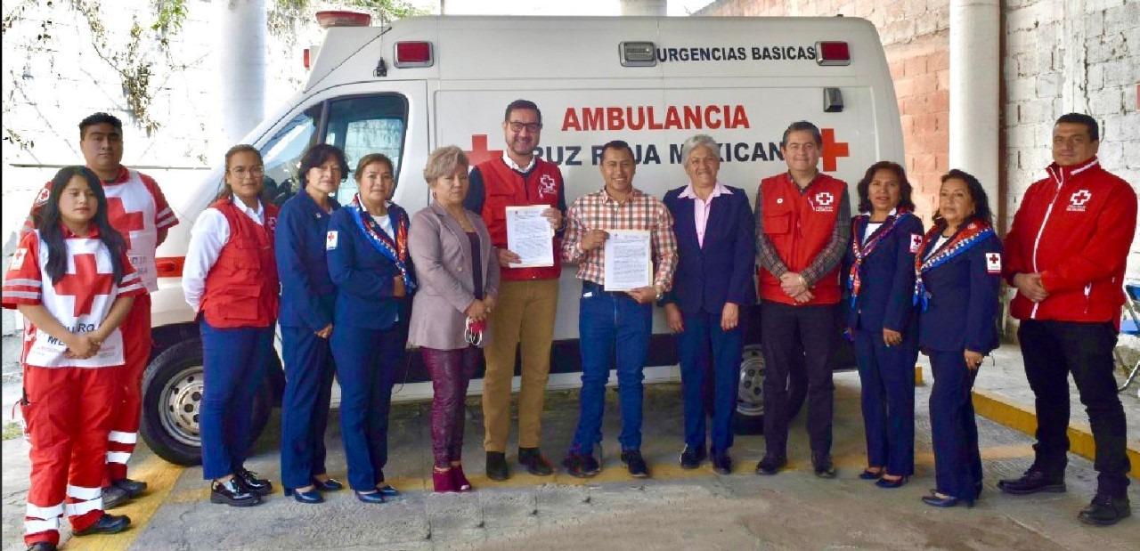 Firman Gobierno de Xicohtzinco y Cruz Roja convenio de colaboración