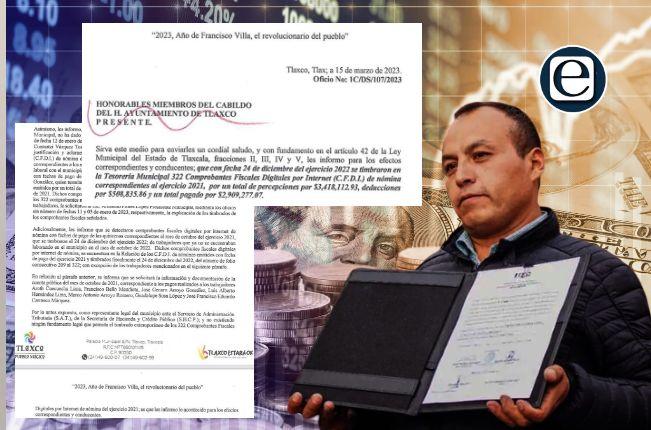 Alcalde de Tlaxco y su tesorera pagaron millones a gente que no existe en la nómina 