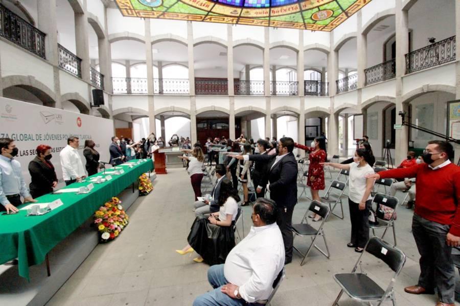 Rinde protesta Alianza Global de Jóvenes Políticos en el Congreso de Tlaxcala