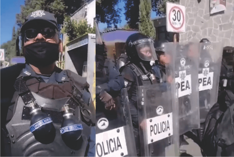 Policías cerraron el paso a mujeres que pretendían manifestarse en el Informe  
