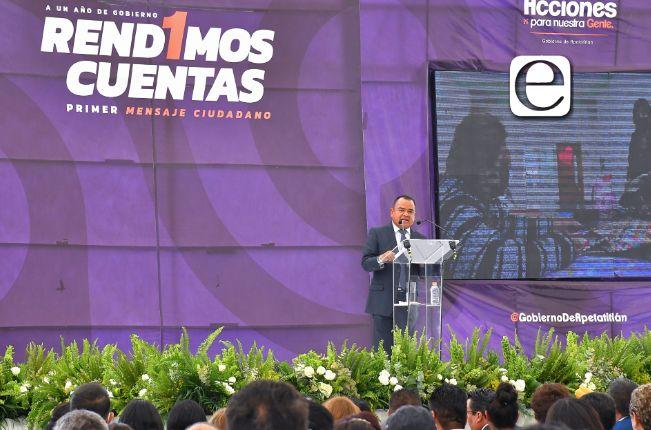 Avances tangibles en Apetatitlán enaltece Ángelo Gutiérrez en su primer informe 