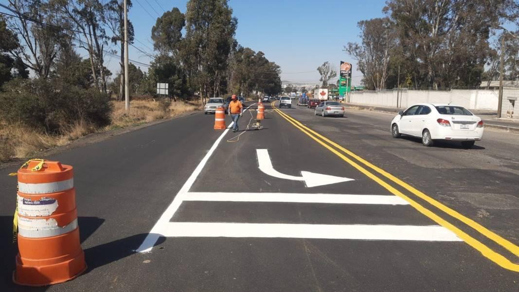 Avanzan trabajos de balizamiento en el tramo carretero Santa María Texcalac – Apizaco